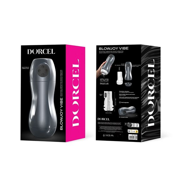 Вібромастурбатор Dorcel BLOWJOY VIBE, ефект всмоктування, Сірий | Зображення 5