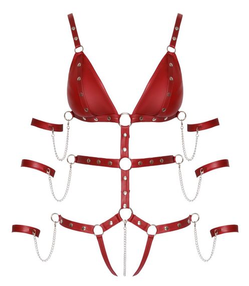 Боді - 2480514 Bad Kitty Strap Body, red - XL sexstyle | Зображення 6
