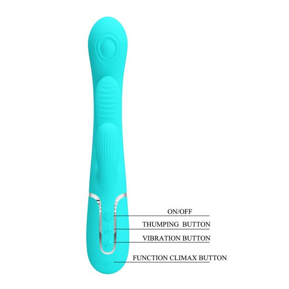 Вібратор із стимулятором клітора PRETTY LOVE — Shonia Green 3 in 1, BW-500041-1 Sex Aura | Зображення 9