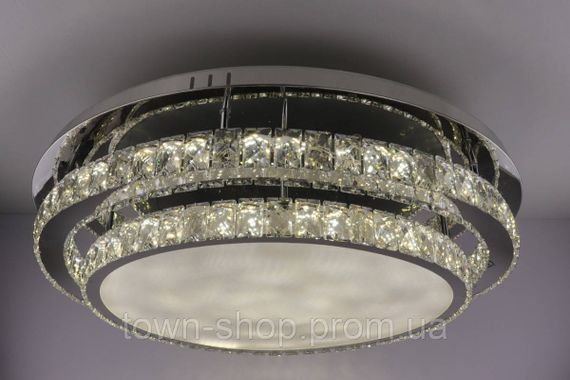 Люстра потолочная хрустальная LED с пультом C1875/800-ch Хром 18х80х80 см. | Зображення 3