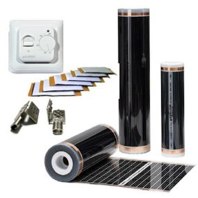 Нагревательная пленка In-Therm 220 Вт/м² + терморегулятор механический in-therm RTC70 2,5 м² (550 Вт)
