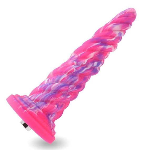 Фантазийный фаллоимитатор 10.12″ для секс-машин Hismith Silicone Dildo rose Monster Series, KlicLok Sex Aura