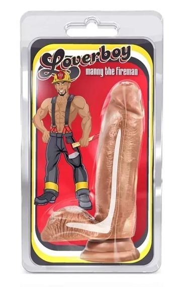 Фалоімітатор реалістичний Blush Loverboy Manny The Fireman на присоску, мулат Sex Aura | Зображення 4