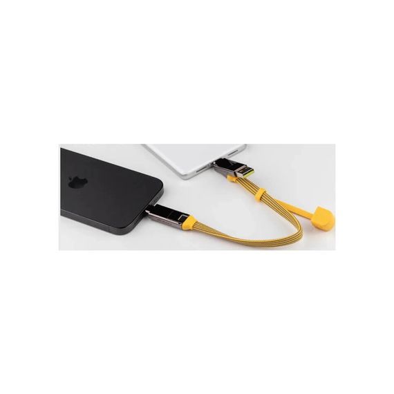 Дата кабель 6in1 inCharge XL 0.3m yellow Rolling Square (XLS03R) | Зображення 4