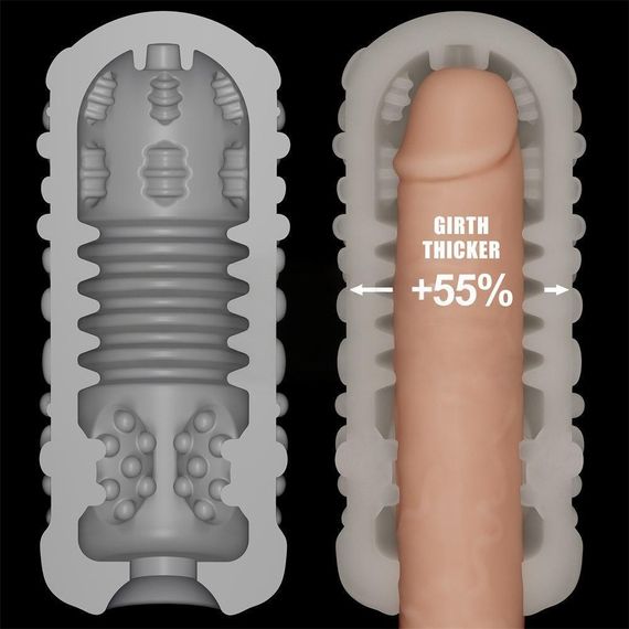 Насадка на член/мастурбатор - Knights Ring Vibrating Dual Purpose Sleeve-Drip | Зображення 5
