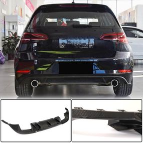 Дифузор заднього бампера (для Base/GTI HB 2017-2020, Карбон) для Volkswagen Golf 7/E-Golf рр