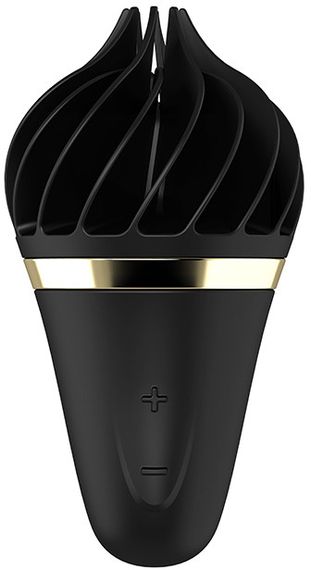Вібростимулятор кліторальний Satisfyer Sweet Treat Spinnator у формі морозива, чорний Sex Aura