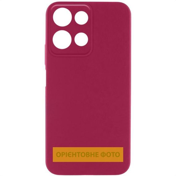 Чохол Silicone Cover Lakshmi Full Camera (AA) для Motorola Moto G15 4G Білий / White Бордовий / Marsala