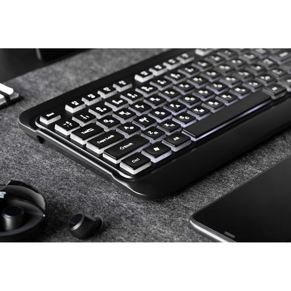 Клавіатура 2E KS120 White backlight USB Black (2E-KS120UB) | Зображення 7