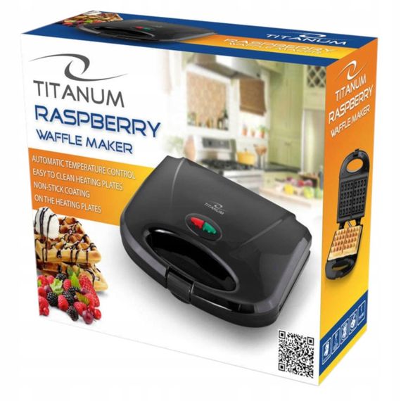 Вафельниця електрична Esperanza Titanum TKT003 Raspberry для бельгійських вафель на 2 вафлі 750 Вт | Зображення 4