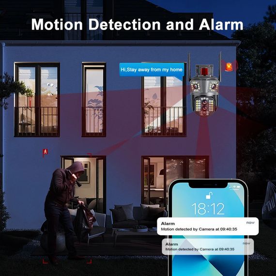 Камера відеоспостереження PTZ вулична WiFi 3L-V35 XPRO IPC-3L-V33 V380PRO (45044-16976_1084) | Зображення 4