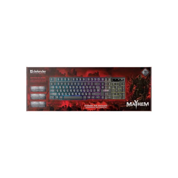 Клавіатура Defender Mayhem GK-360DL RGB (45362) | Зображення 6