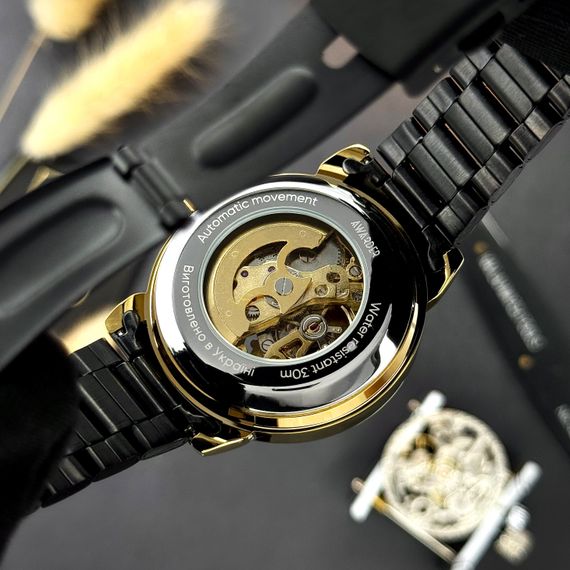 Годинник наручний Awarder 022-3D Black-Gold Automatics Steel Не Забуду Дім | Зображення 5