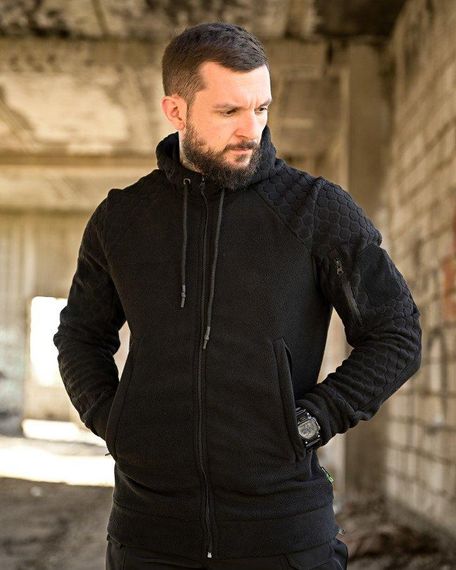 Тактична флісова кофта сота чорна ПП7963