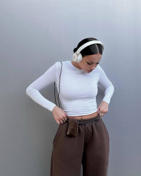 Женский топ с длинными рукавами SH292 цвет белый, размер 42/44 | Зображення 1