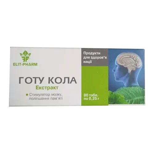 Екстракт Готу Кола табл. 0,25г. No80