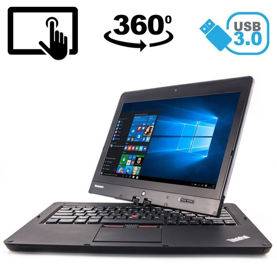 Нетбук-трансформер Б-класс Lenovo ThinkPad Twist S230u / 12.5" (1366x768) IPS Touch / Intel Core i5-3317U (2 (4) ядра по 1.7 - 2.6 GHz) / 4 GB DDR3 / 24 GB SSD + 500 GB HDD / Intel HD Graphics 4000 / WebCam / USB 3.0 / Windows 10 Pro б/у