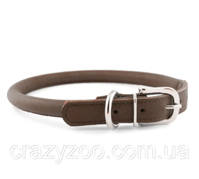 Ошейник для собак и котов Kareline кожаный коричневый Ø 0.8х33-41 см 8004/12