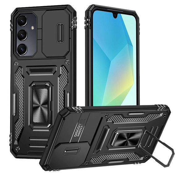 Ударостійкий чохол Camshield Army Ring для Samsung Galaxy A36 5G / A56 5G Чорний / Black