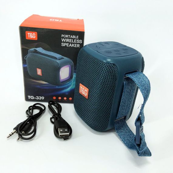 Портативная Bluetooth колонка TG339 5W с RGB подсветкой. HR-153 Цвет: синий | Зображення 5