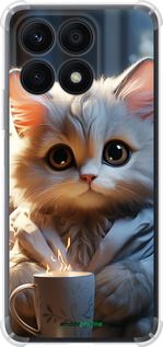 Чохол на Huawei Honor X8a Білий кіт "5646sp-2963-2448"