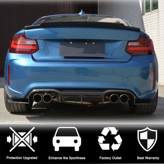 Задний Диффузор V3 (для F87 M2/M2C, Карбон) для BMW 2 серия F22/23 2014-2021 гг | Зображення 1