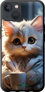 Чохол на iPhone 13 Білий кіт "5646b-2374-2448"
