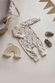 Ромпер на блискавці інтерлок принт Діно 86