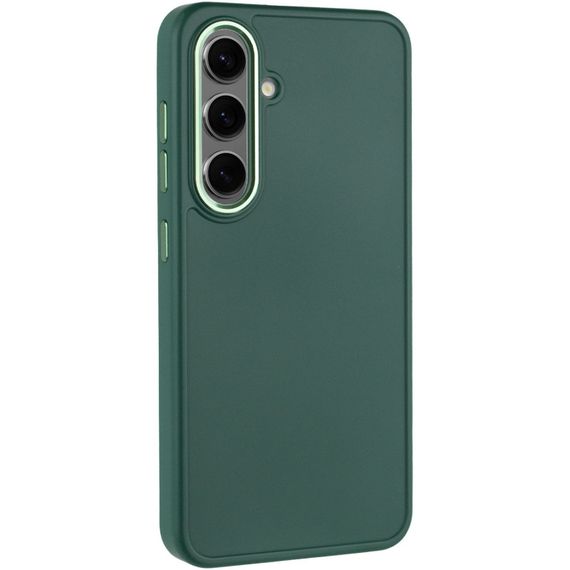 TPU чохол Bonbon Metal Style для Samsung Galaxy S24+ Зелений / Pine green