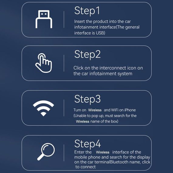 CarPlay Android Auto Бездротовий адаптер 2-в-1 з WiFi Bluetooth, Карплей для авто iOS 10+ Android 11+ USB | Зображення 4