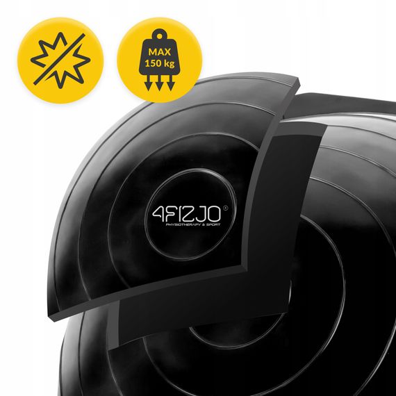 Балансувальна платформа 4FIZJO Bosu Ball 60 см Black (P-5905973402446) | Зображення 2
