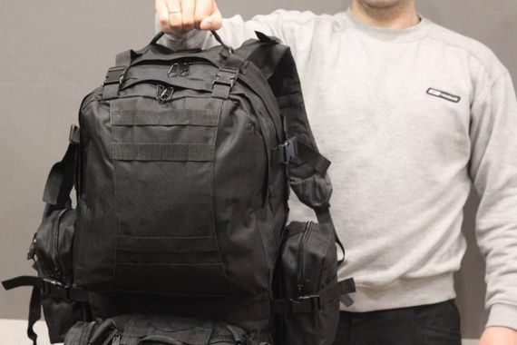Армійський рюкзак 55 л з підсумками 4в1, Модульний рюкзак на 55 л чорний для ЗСУ   знижка | Зображення 9