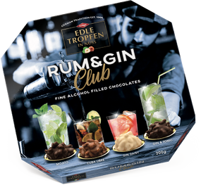 Шоколадні цукерки в коробці Edle Tropfen з алкоголем,200г, Німеччина