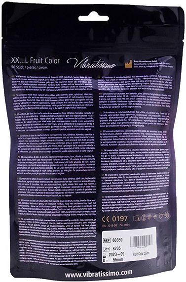 Презервативи - Vibratissimo XX ... L Fruit Color, 55 мм, 50 шт. sexstyle | Зображення 1