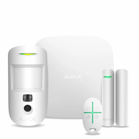 Комплект беспроводной сигнализации Ajax StarterKit Cam white (Hub