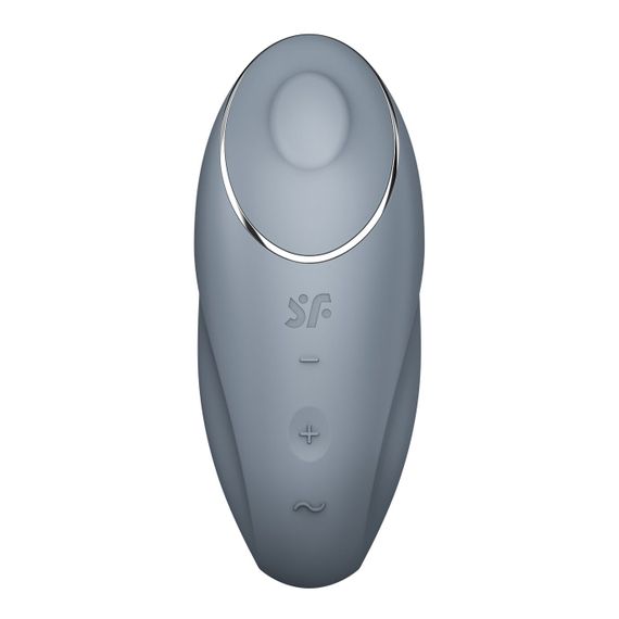 Вібростимулятор-пульсатор Satisfyer Tap & Climax 1 Bluegrey, ефект постукування пальцем, 2 мотори | Зображення 2