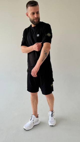 Чоловічий літній костюм Stone Island чорний | Зображення 6