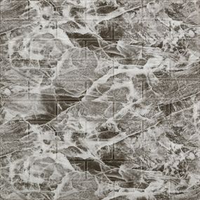 Панель стінова 3D 700х770х2мм (061-2) Мармур Чорний SW-00001912