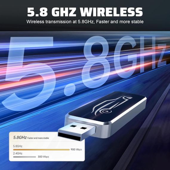 Бездротовий адаптер CarPlay Android Auto 2в1 для iPhone iOS 10+ Android 11+ з USB Type-C універсальний, карплей бездротовий | Зображення 4