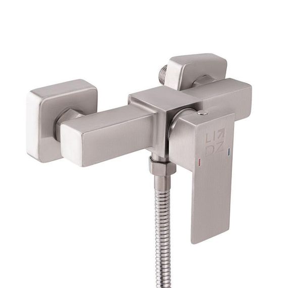 Смеситель для душа Lidz Kubis 010 (с душевым гарнитуром) (k35) LDKUB010NKS28535 Nickel | Зображення 2