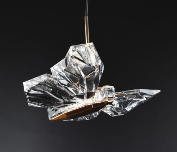 Люстра світлодіодна підвісна LED світильник для квартири на стелю лед 26523 Золото 25-110х15х25 см. | Зображення 1