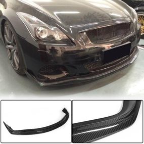 Накладка на передний бампер Lip (для G37 Coupe 2009-2013, Карбон) для Infiniti G25/G35/37 (V36/CV36)