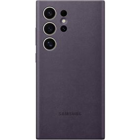 Кожаный чехол Leather Case (AAA) для Samsung Galaxy S24 Ultra Purple