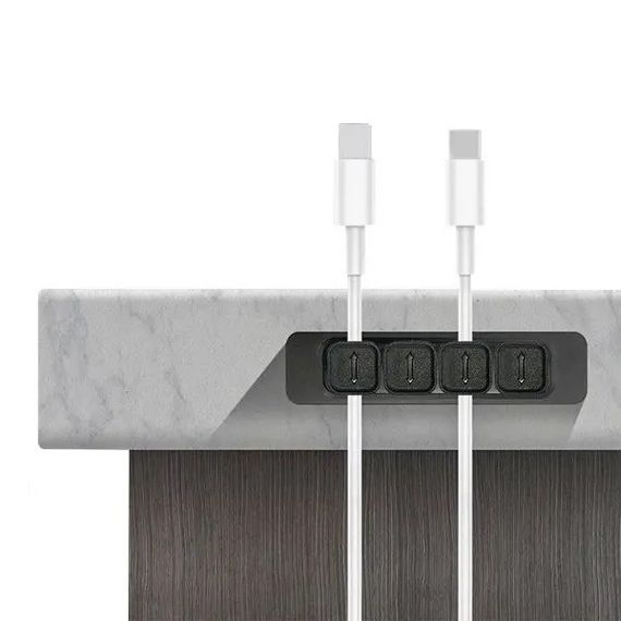 Тримач органайзер Primo TKM4 для USB кабелів магнітний - Black | Зображення 2