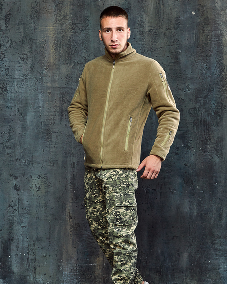 Тактична флісова кофта бежевий S L | Зображення 1