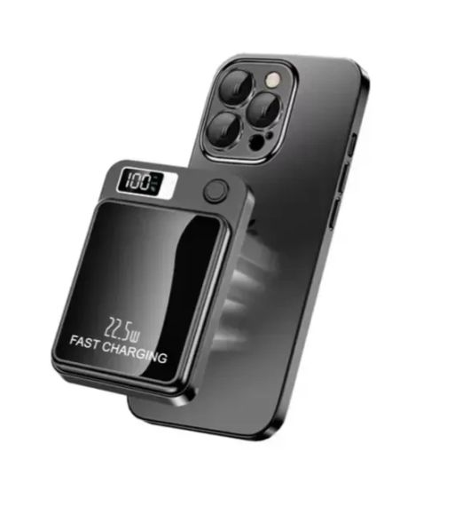 Магнитный повербанк (Power Bank) 10000mAh с MagSafe, быстрой зарядкой 22.5W и LED-дисплеем для iPhone 12/13/14/15/16 | Зображення 2