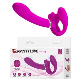 Безремневий страпон з вібрацією Pretty Love Valerie фуксія, 19.2 х 3.3 см Sex Aura