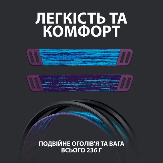 Навушники Logitech G535 Lightspeed Wireless Gaming Headset Black (981-000972) | Зображення 2