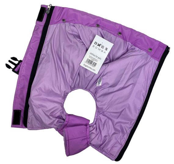 Зимовий комбінезон з поясом бузковий R-24 | Зображення 4