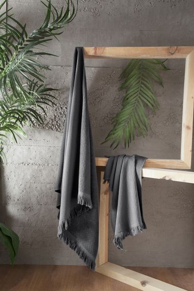 Набор полотенец First Choice Jacquard Peshtery Set 2 шт, Kaia Темно-серый